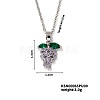 Delicate Grape Brass Rhinestones Pendant Necklace with Cable Chain for Women Girl PO3545-1