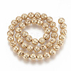 Electroplated Natural Lava Rock Beads Strands X-G-T061-55B-4mm-2