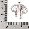 Brass Micro Pave Clear Cubic Zirconia Pendants KK-N256-18P-3