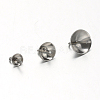 304 Stainless Steel Cup Pearl Peg Bails Pin Pendants STAS-F094-03B-P-4