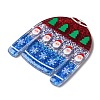 Printed Christmas Theme Acrylic Pendants OACR-L018-07D-2