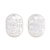 Tibetan Style Alloy Oval Charms TIBEP-Q035-08S-NR-3