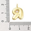 Rack Plating Brass Balloon Letter Pendants KK-C050-01G-R-3