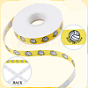 25 Yards Sport Ball Theme Printed Polyester Grosgrain Ribbon OCOR-WH20002-03B-04-6