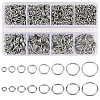 950Pcs 8 Styles PVD Vacuum Plating 304 Stainless Steel Open Jump Rings STAS-YW003-21-1