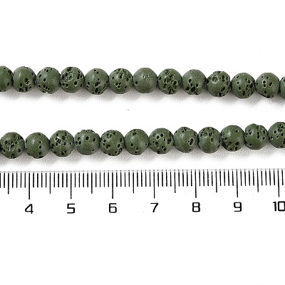Synthetic Lava Rock Dyed Beads Strands G-H311-08A-03-1