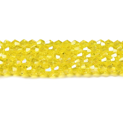 Transparent Electroplate Glass Beads Strands EGLA-A039-T2mm-B21-1