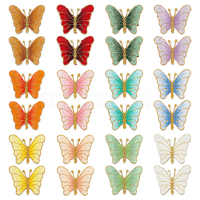 24Pcs 12 Colors Cloth Self Adhesive Patches FIND-FG0003-49-1