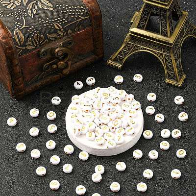 Plating Acrylic Beads PACR-YW0001-10-1