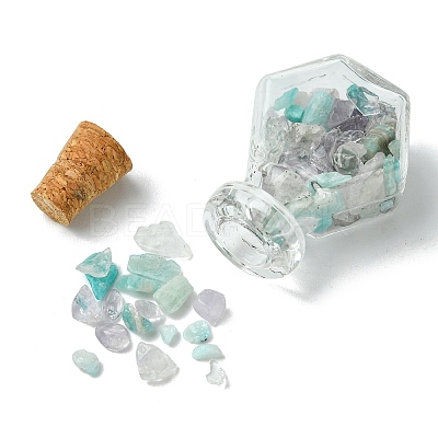4Pcs Glass Wishing Bottle Decorations PALLOY-JF03100-1