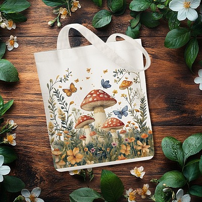 Canvas Women's Tote Bags ABAG-WH0056-003-1