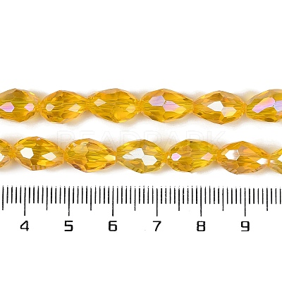 Transparent Electroplate Glass Beads Strands EGLA-N013-T4mm-B04-1