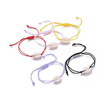 Adjustable Nylon Thread Braided Bead Bracelets BJEW-JB05119-1