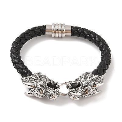 Braided Microfiber Leather Cord Bracelets BJEW-B096-19D-1