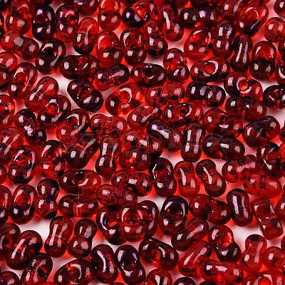 Picasso Spray Painted Glass Seed Beads SEED-T006-04-31-1