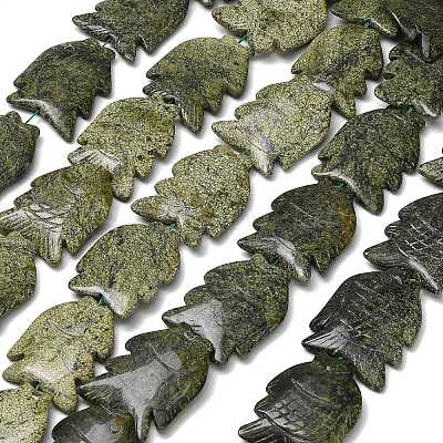 Natural Serpentine Green Lace Stone Beads Strands GG-CBACC04-01-1
