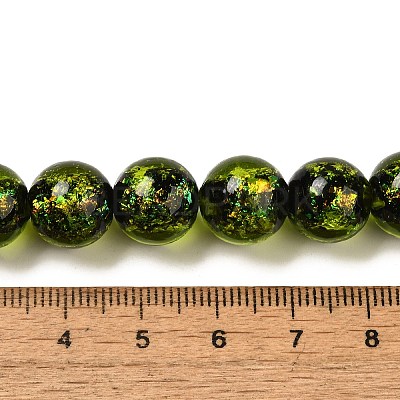 Handmade Dichroic Foil Glass Beads Strands DICH-U001-06J-1