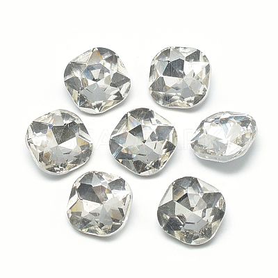 Pointed Back Glass Rhinestone Cabochons RGLA-T032-10x10mm-01-1