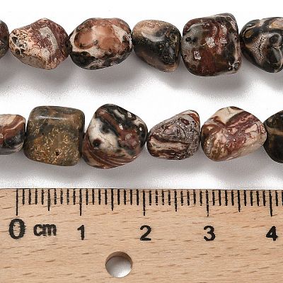 Natural Leopard Skin Jasper Beads Strands G-P497-01E-93-1