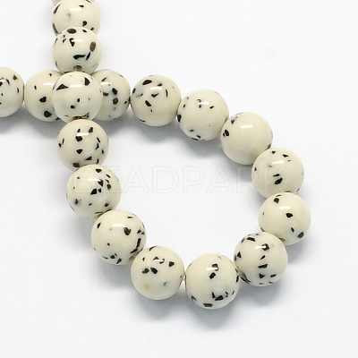 Synthetic Gemstone Beads Strands G-R271-10mm-Y29-1