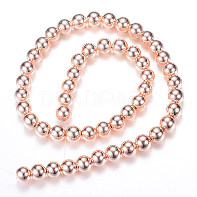 Electroplate Non-magnetic Synthetic Hematite Bead Strands X-G-Q466-10mm-03-1