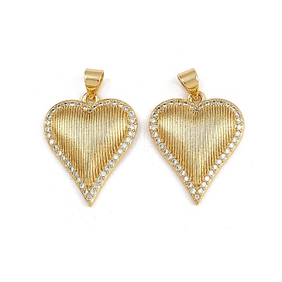 Brass Micro Pave Cubic Zirconia Pendants ZIRC-I367-07G-16-1