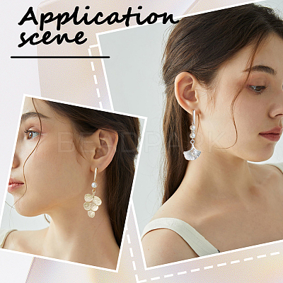 40Pcs 2 Colors Teardrop Brass Stud Earring Findings DIY-CN0002-72-1