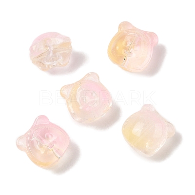Transparent Spray Paint Glass Beads GLAA-Z011-01H-1
