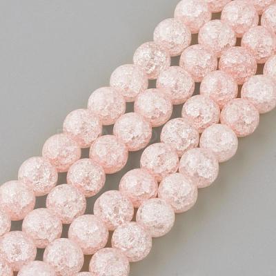Synthetic Crackle Quartz Beads Strands GLAA-S134-6mm-M-1