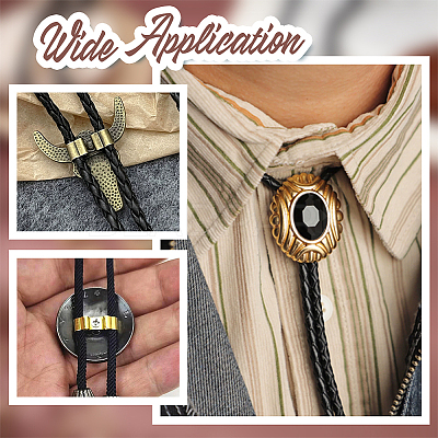 120Pcs 3 Styles Brass Bolo Tie Slides Clasp Accessories KK-PH0011-01-1