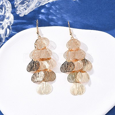 430 Stainless Steel Heart Dangle Earrings EJEW-A137-09KCG-1