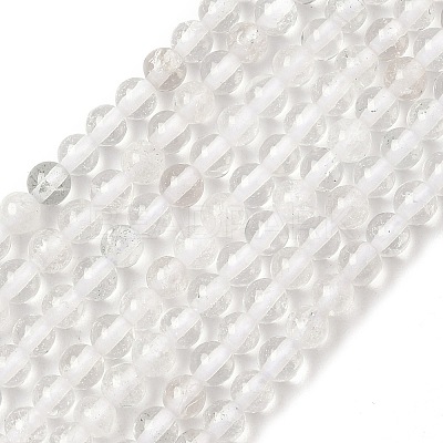 Natural Quartz Crystal Round Beads Strands X-G-J303-01-4mm-1