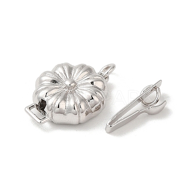 Rhodium Plated 925 Sterling Silver Box Clasps STER-G038-14P-1