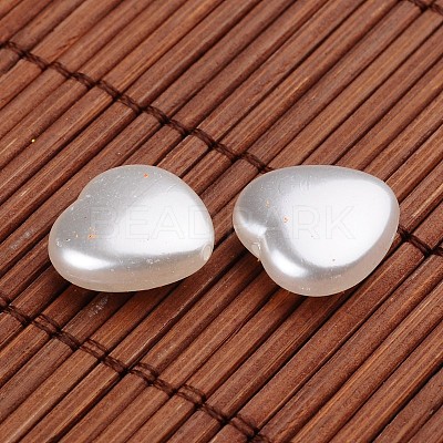 Heart Acrylic Imitation Pearl Beads X-OACR-O002-3972-1