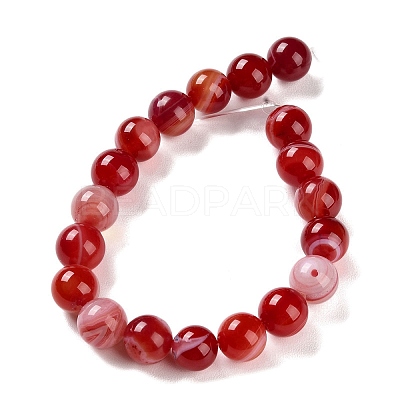 Natural Striped Agate/Banded Agate Beads Strands G-Z060-A01-C19-1