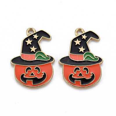 Rack Plating Alloy Enamel Pendants ENAM-S126-066-NR-1