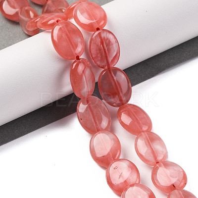Cherry Quartz Glass Beads Strands G-L605-F02-01-1