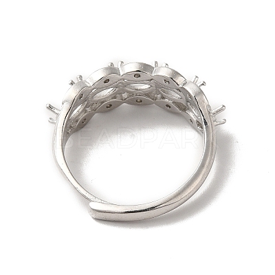 Adjustable Alloy Pad Ring Settings KK-C022-01E-P-1