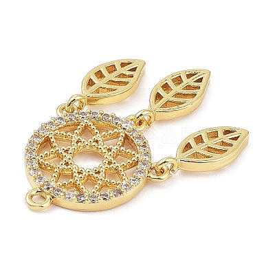 Rack Plating Brass Cubic Zirconia Pendants KK-D031-06G-1