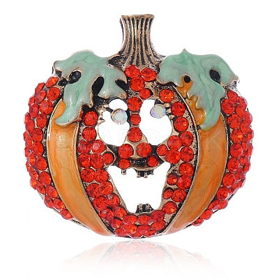 Halloween Alloy Enamel Pumpkin Brooches for Women SC0855-1-1