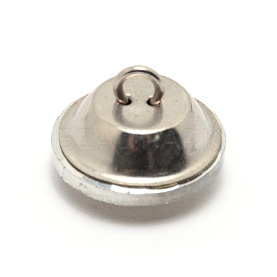 Glass Rhinestone Button BUTT-WH0015-21C-04-1