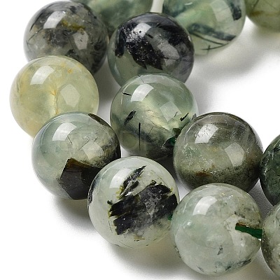 Natural Prehnite Beads Strands X-G-P322-48-10mm-01-1