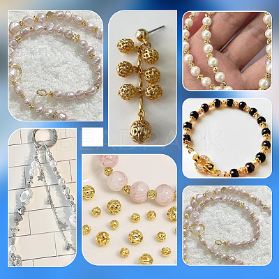 80Pcs 4 Colors Brass Beads KK-PH0011-96-1