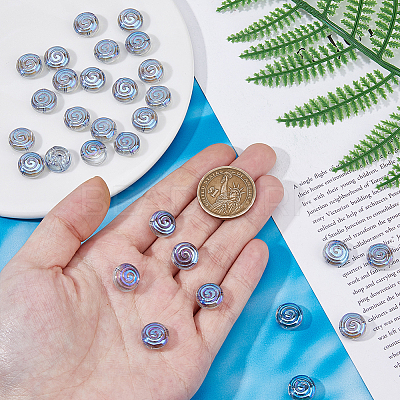 50Pcs Eletroplate Glass Beads GLAA-HS0001-09C-1