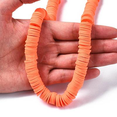 Flat Round Handmade Polymer Clay Beads CLAY-R067-12mm-12-1