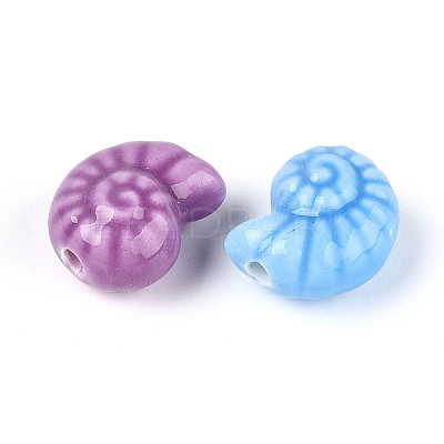 Glazed Porcelain Beads X-PORC-I028-02A-01-1