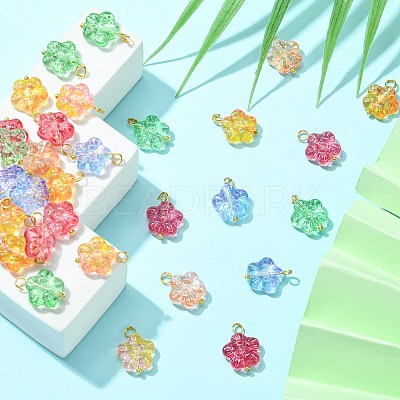 30Pcs 5 Colors Handmade Lampwork Charms PALLOY-CJ0002-66-1