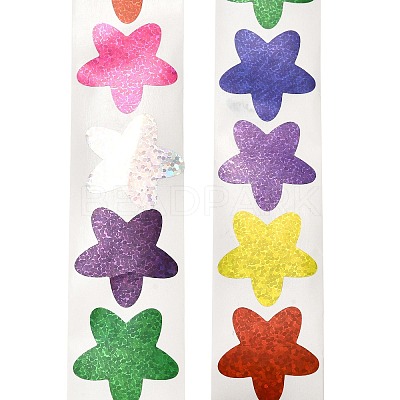 8 Patterns PVC Self Adhesive Glitter Stickers DIY-A042-14B-1