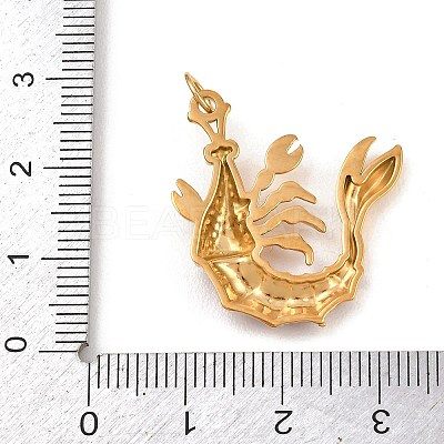 304 Stainless Steel Enamel Pendants STAS-I365-05G-01-1