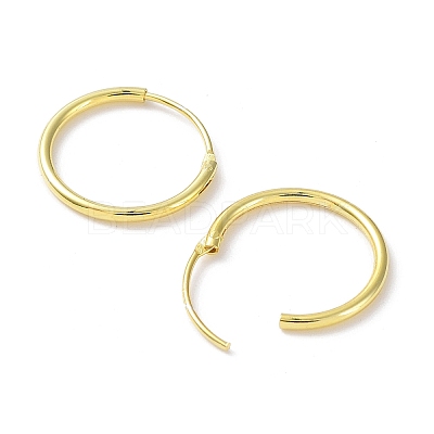 925 Sterling Silver Huggie Hoop Earrings EJEW-K258-02B-G-1
